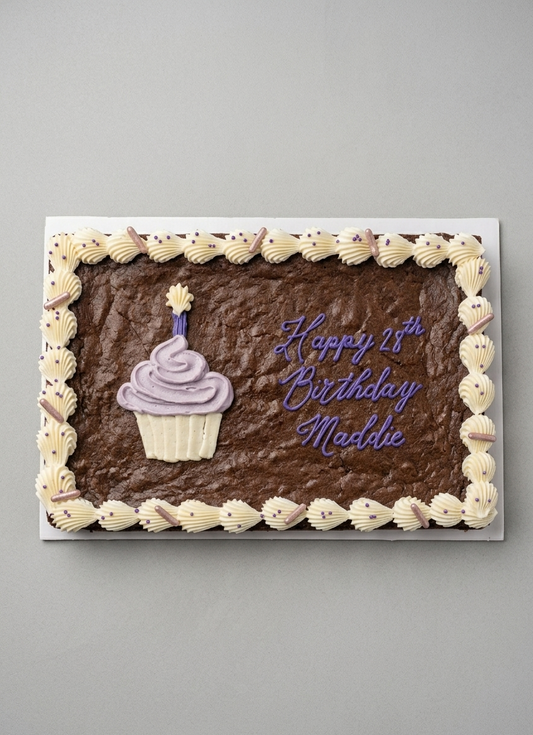 Brownie Sheet Cake Decorated